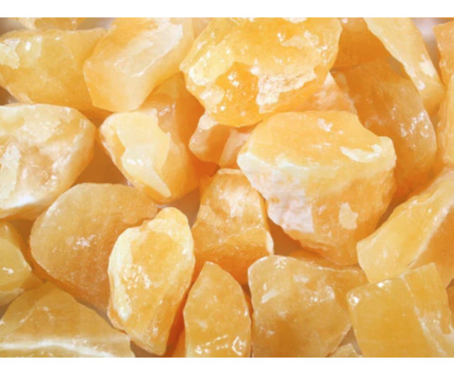 Orange calcite rough - orange,