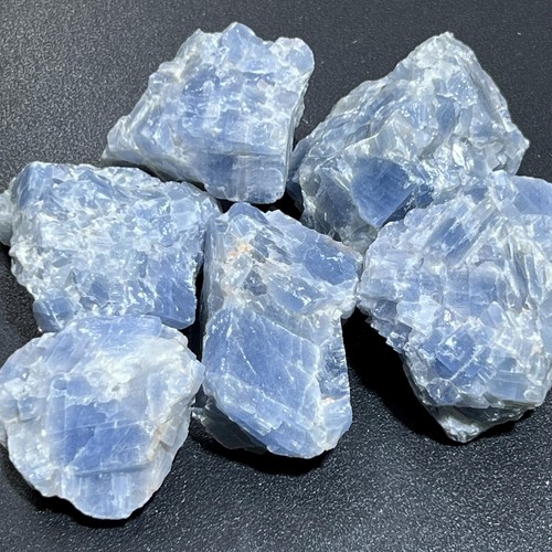 Blue calcite crystal - rough, raw